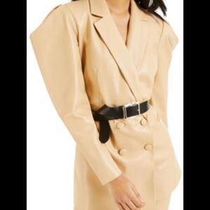 INC International Concepts X Culpos Faux Leather Blazer